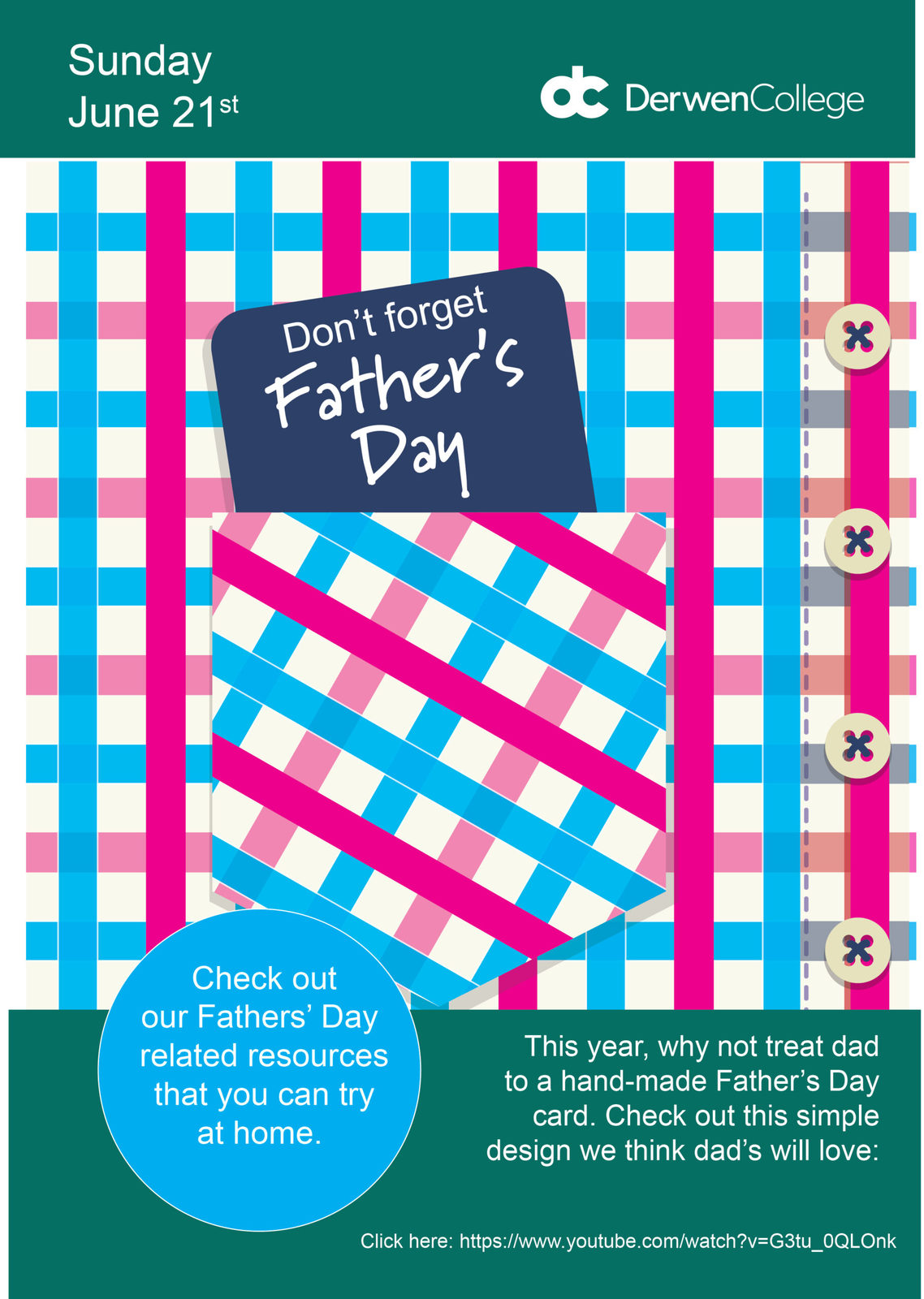 Father S Day Poster 01 Derwen College